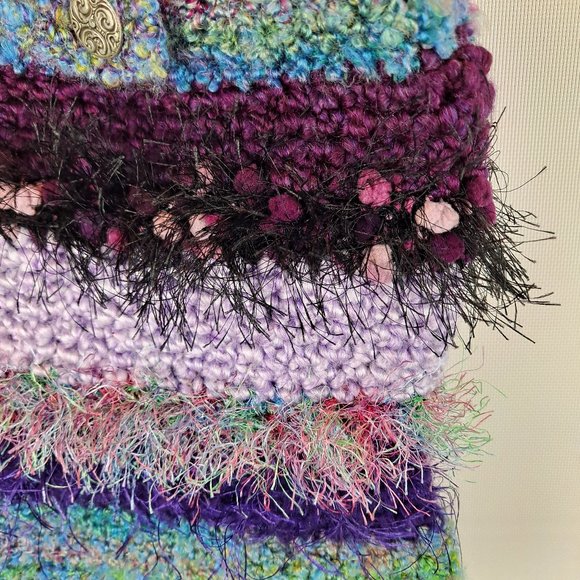 Fun & Colorful Crocheted Boho Festival Bag - Picture 3 of 6